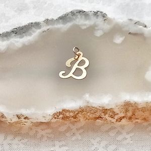 14k Gold Initial Charm "B"